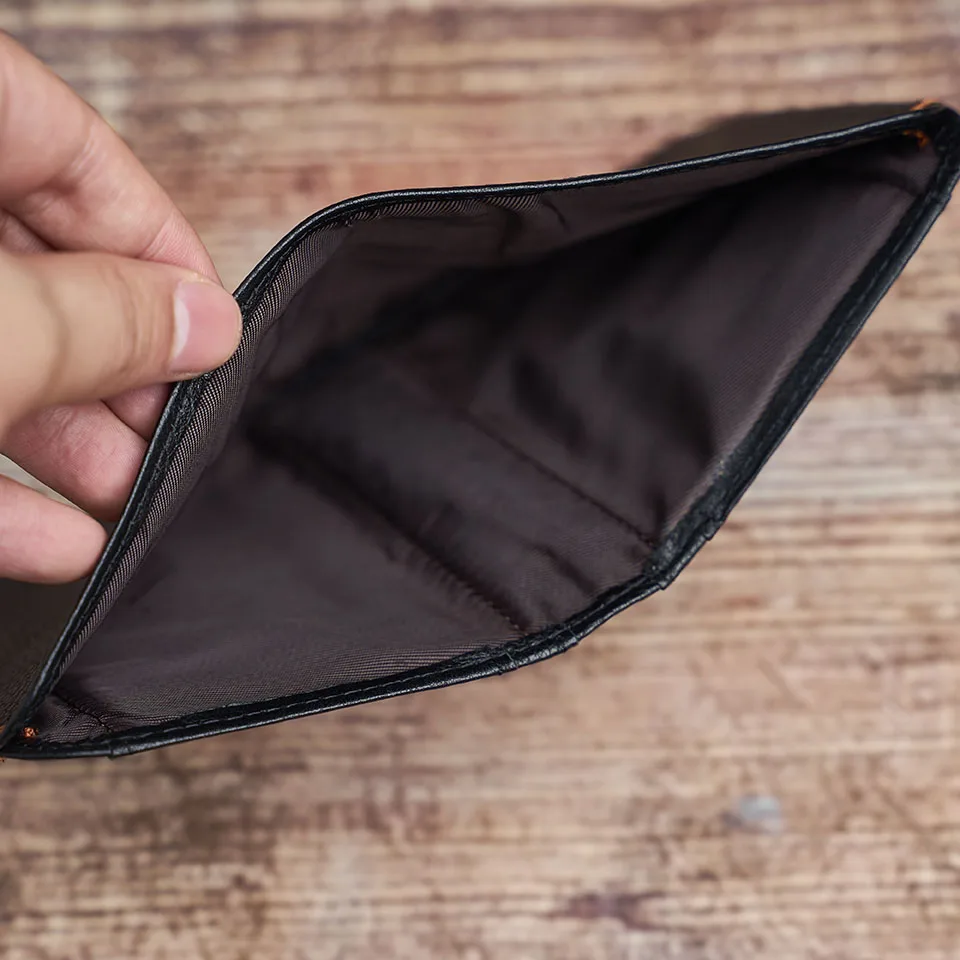 Dünnen männer Geldbörse Aus Echtem Leder Lässig Kleine Geldbörse Kredit Visitenkarte Halter Brieftasche Bifold Mini Geld Tasche Geldbörse NUPUGOO – Detail 12
