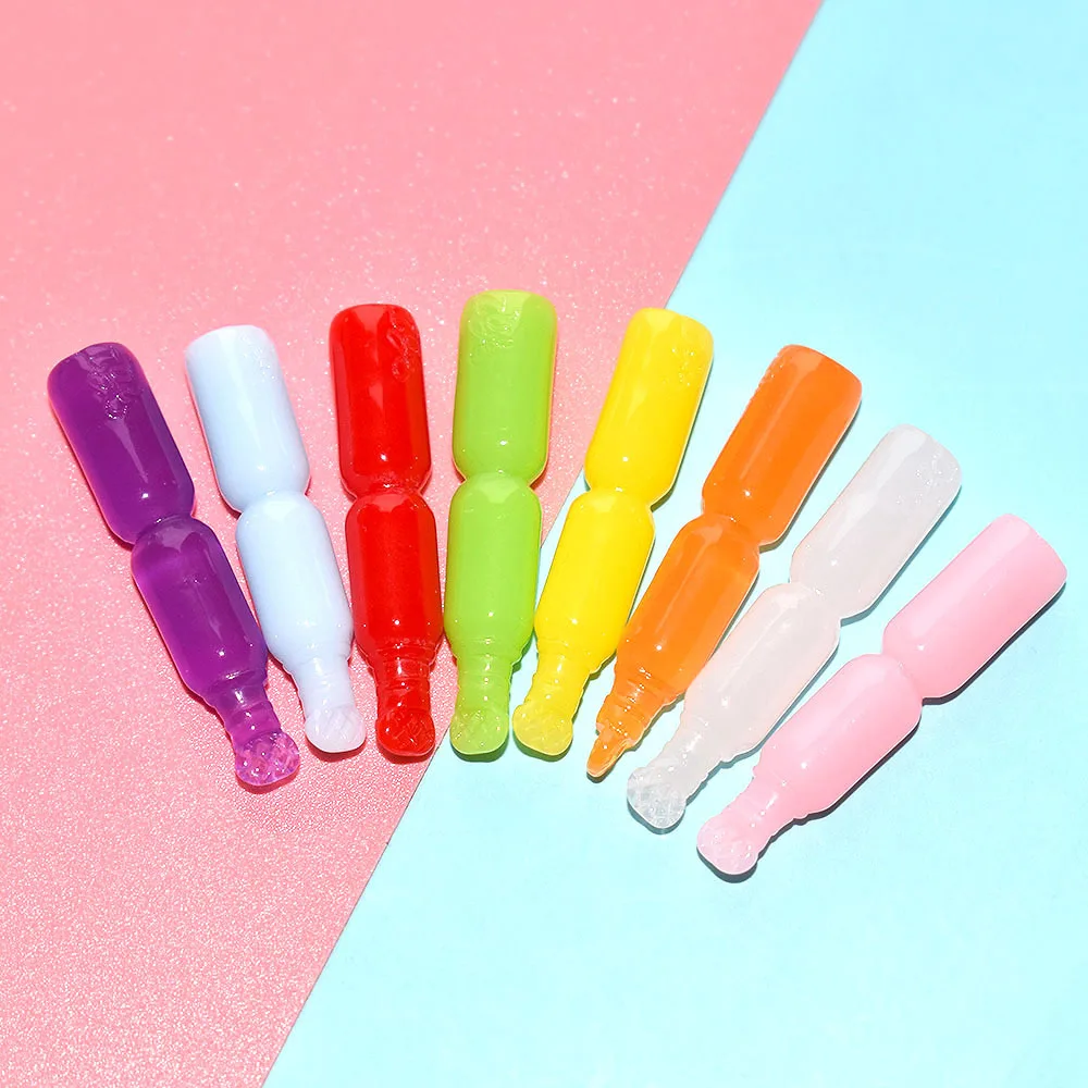 10Pcs Simulation Mini Popsicle Food Play Miniature Resin Cabochon DIY Jewelry Making Accessories Dollhouse Toy Scrapbook Crafts