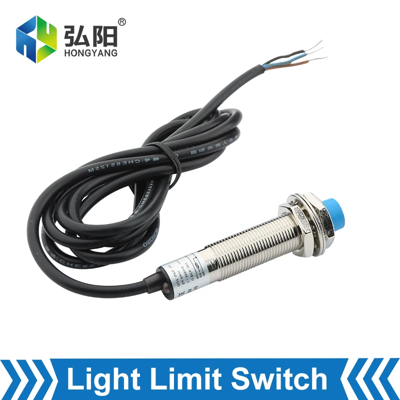 Sensor M12 Inductive Proximity Switch Three-Wire Miniature Limiter 4mm Detection Distance Cylindrical Light Sensor Limit