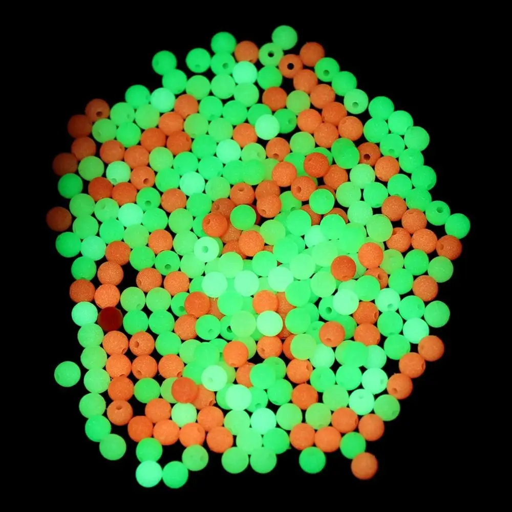 3000pcs Fishing Glow Rigging Beads Luminous Round Float Balls Stopper Hard Plastic Fishing Lure Accessories Red Green Φ3mm-Φ5mm