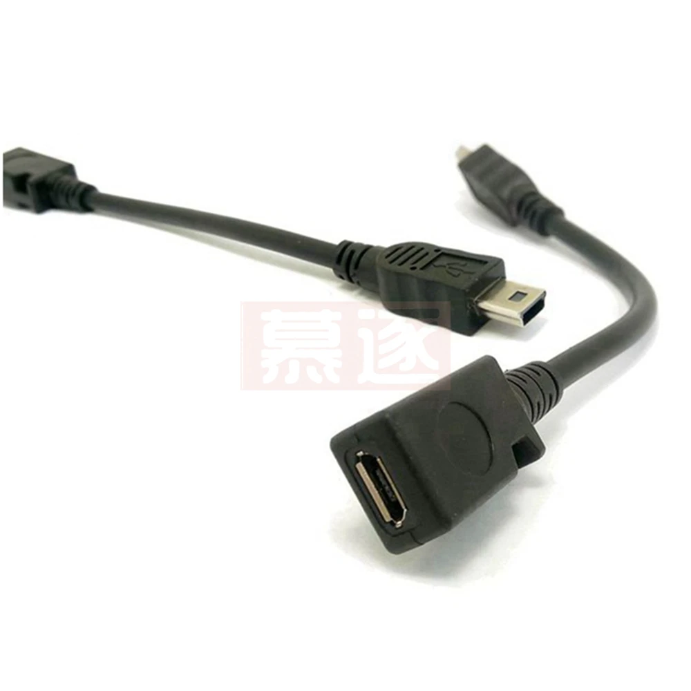 Android micro USB bus to mini T type public connector dash CAM data line adapter