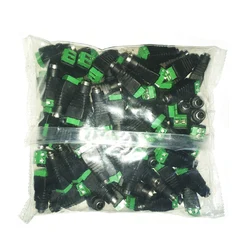 100Pcs DC Power Female Jack Connector Plugs For LED Light Strip Switching Power Adapter