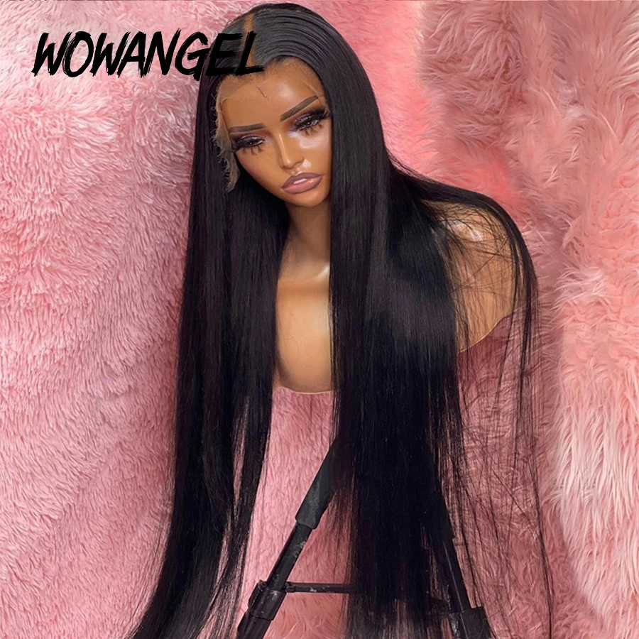 34 Zoll Echte HD Lace Front Perücke, Vorgezupfte Glatte Perücken, 13x6 HD Transparente Lace Frontal Echthaarperücke, Brasilianisches Haar für Frauen – Detail 12