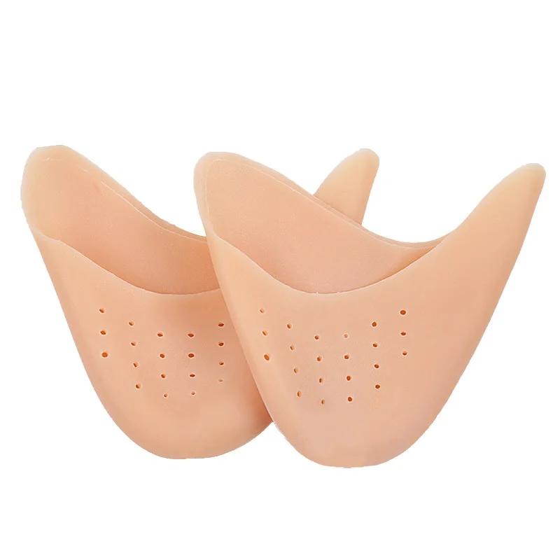 1Pair Silicone Gel Pointe Ballet Dance Shoe Toe Pads Toe Caps Toe Protector with Breathable Hole for Pointed Ballet Shoes