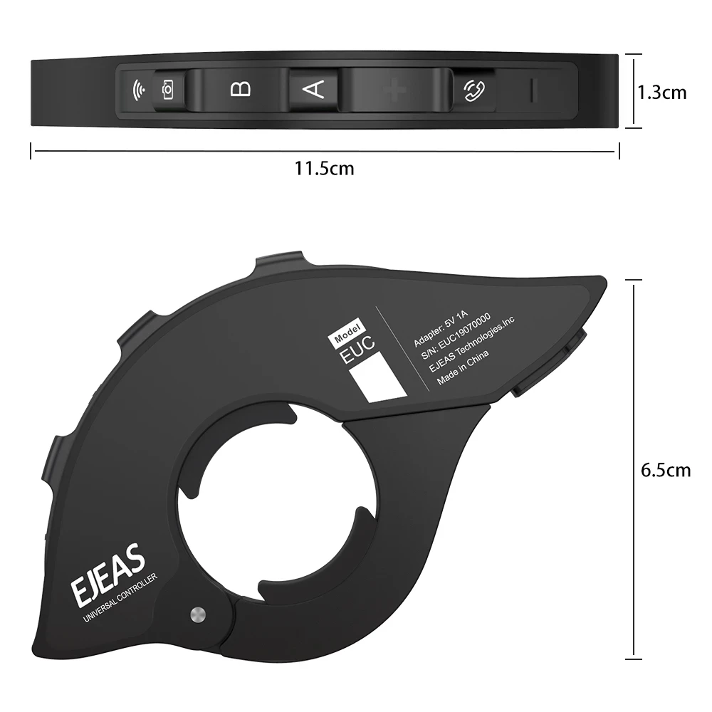 EJEAS EUC Bluetooth 4.1 Motorcycle Handlebar Grip Remote Control Q8/Q7/Q2/MS8/MS20/V4 Plus/V7/V6 Pro+