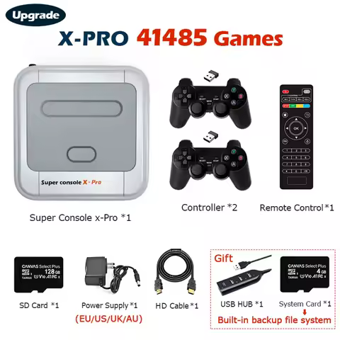 NEW Super Console X Pro Video Game Consoles Wifi 4K HD Mini TV Retro Game Player for PS1/DC/N64 With 50+ Emulators 50000+ Games