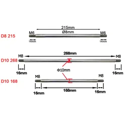 Telescopic Motor Straight Shaft with Extend Connector Φ10 M8 Reciprocating Mechanism Linear Bearing Optical Axis