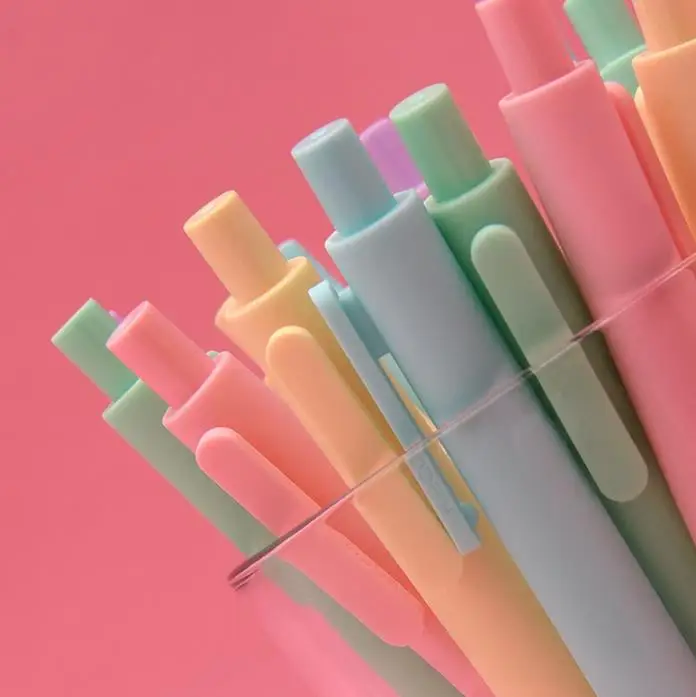 Youpin Kaco كتاب مصدر معكرون لون هلام القلم الحلوى اللون طالب مكتب ملاحظات Morandi اللون القلم امتحان القلم