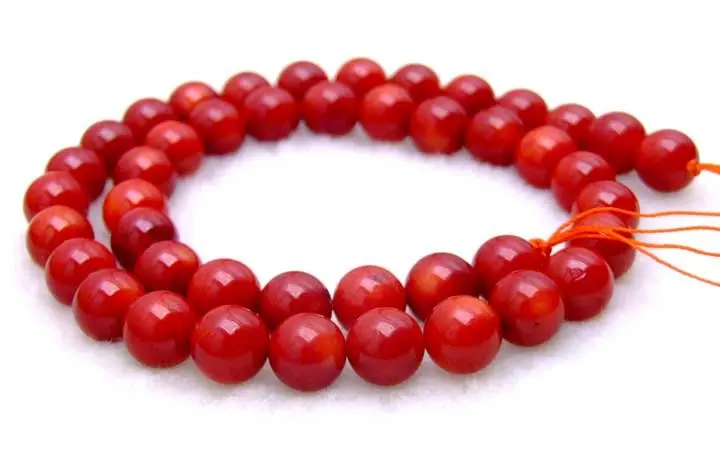 

Qingmos 10-11mm Round Natural Red Coral Loose Beads for Jewelry Making DIY Necklace Bracelet Earring Strand 15" los102