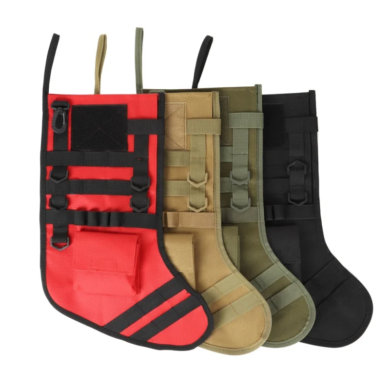 1PC Christmas Stockings Hanging Bag Christmas Tree Decoration New Year Candy Bag Gifts Socks Tactical Hunting Magazine Pouches