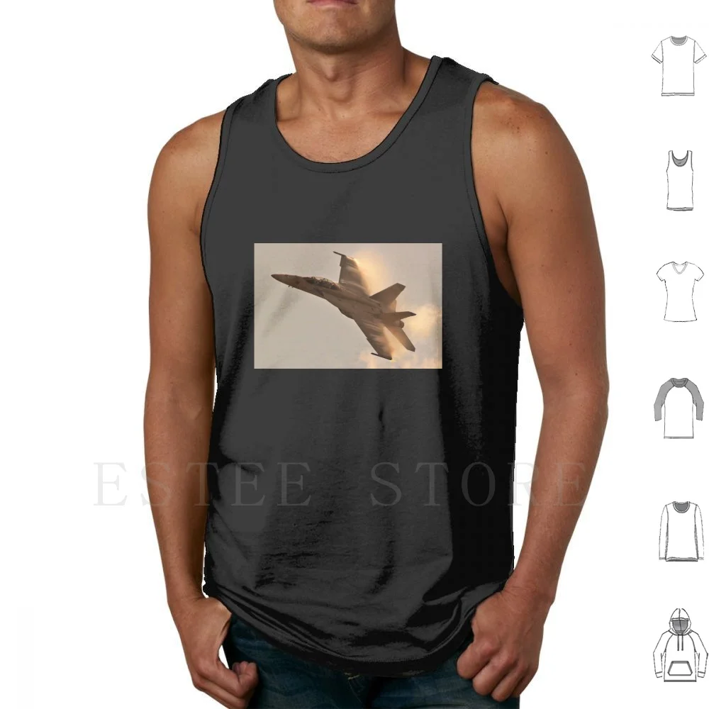 F / A-18f Super Hornet Tank Tops Vest Cotton F A 18 F A 18f Super Hornet Hornet F 18 Fighter Fighter Jet Jet Fighter Fighter