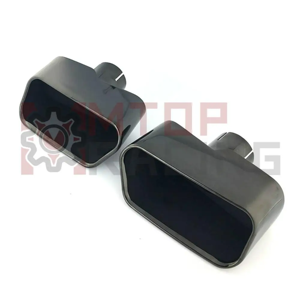 Stainless Steel Rear Exhaust Muffler Pipe Tips For BMW F18 F10 5 Series 2013 2014 Silver Black Pair