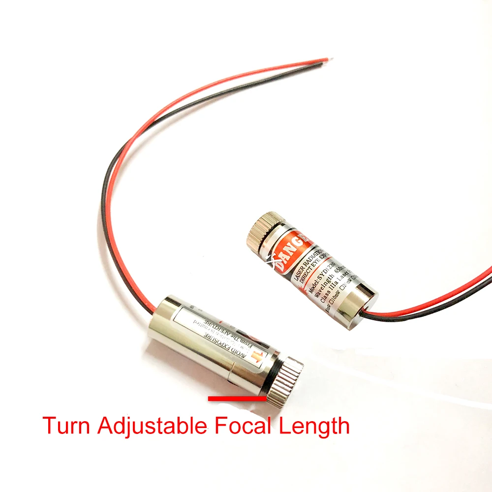 Adjustable Focusable 650nm 30mW 12*35mm 3V-4.5V Red DOT / Line / Cross Laser Module Industrial 12mm LED LD Module