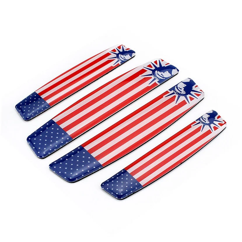 

4pcs America Flag Protective Car Side Door Stickers Glue Guard Strip Anti-collision Buffer Car Accessories for Chevrolet Cruze