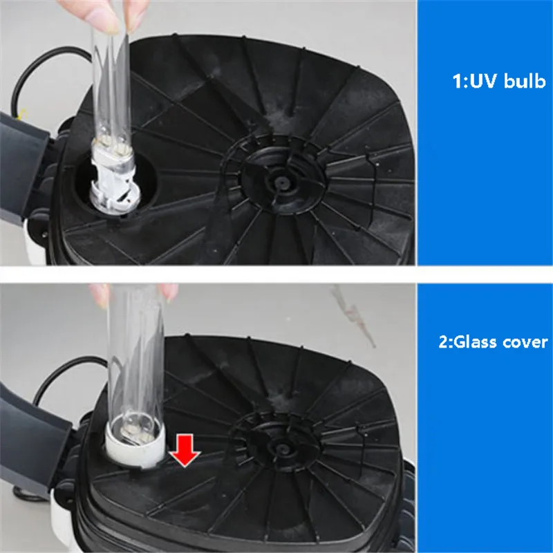 SUNSUN HW-3000 Filterpumpe Original UV-Birne Glasabdeckung für Aquariumzubehör Aquariumteile – Detail 1