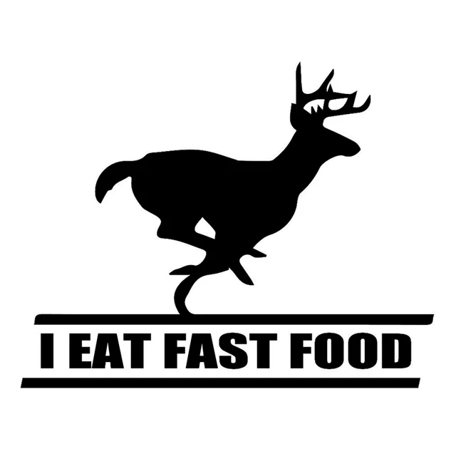

15.6cm*12.2cm I Eat Fasht Food Fashion Car-Styling Vinyl Car Sticker