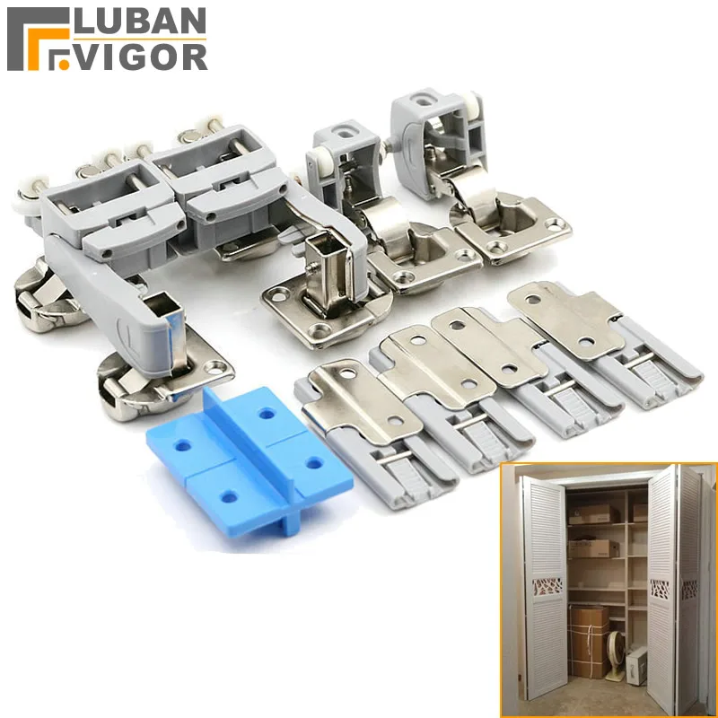 

Wardrobe cupboard Folding door hanging wheel Furniture sliding door pulley Furniture hardware accessories