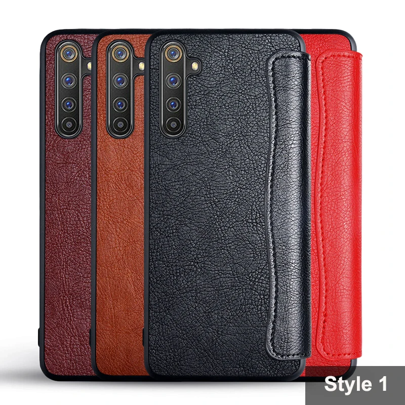 Case for Oppo Realme 6 pro 5s 5i 6s 6i 7 x7 pro High Grade PU leather No magnets flip cover for Realme 5 6 7 x7 pro 6s 6i case