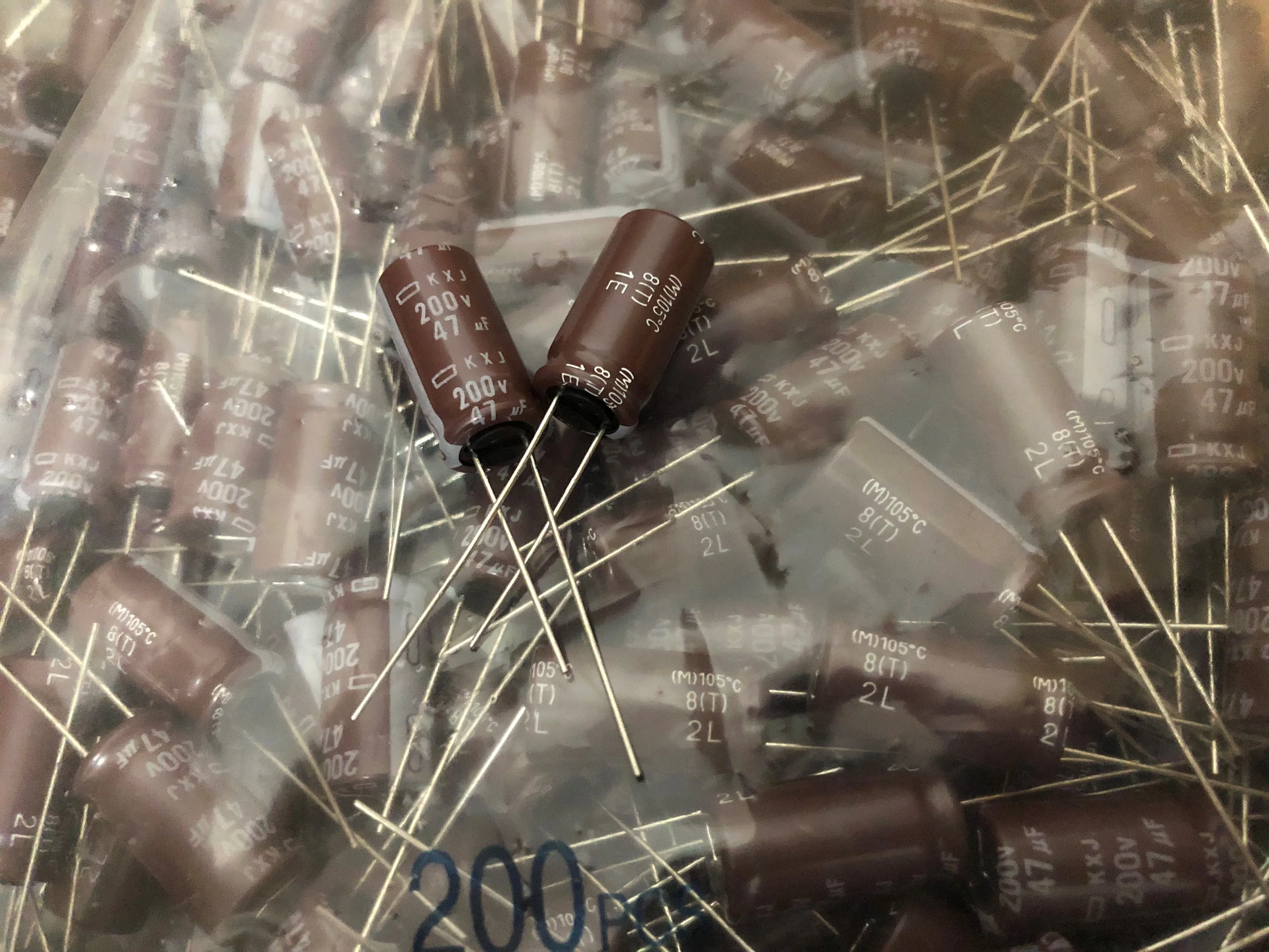 2024 10pcs NEW NIPPON KXJ 200V47UF 10X20MM NCC electrolytic Capacitor 47UF 200V CHEMI-CON 47uf/200v kxj hot sale