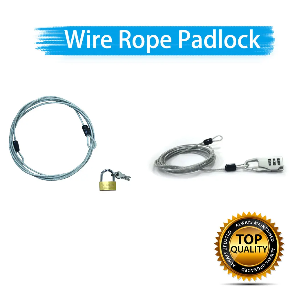 2m Bicycles Security Safety Cable Lock Bike/Car/Trailer/Secure Password Lock Safety Wire Braided Steel Coated