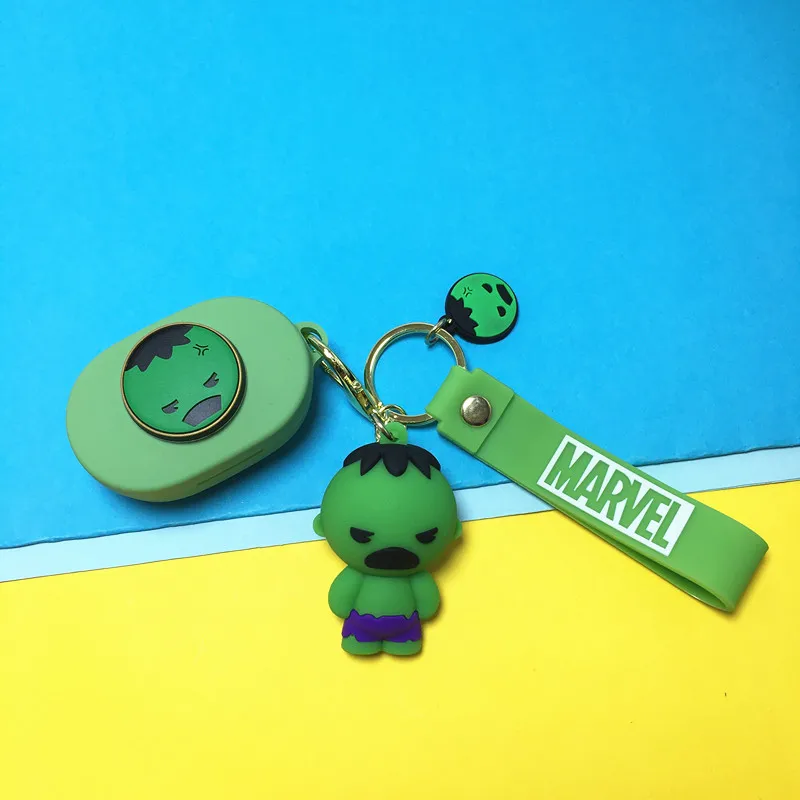 حافظة لهاتف شاومي ريدمي إيردوتس 1/2 من السيليكون الناعم مزودة بسماعة رأس لاسلكية مزودة بتقنية البلوتوث ومزودة بسلسلة مفاتيح