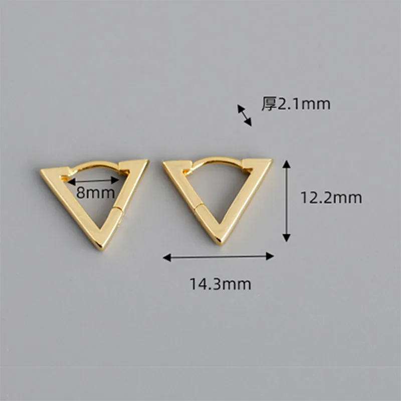 WANTME New Arrival Minimalist Geometric Triangle Stud Earrings for Women 2020 Real 100% 925 Sterling Silver Party Jewelry Gift