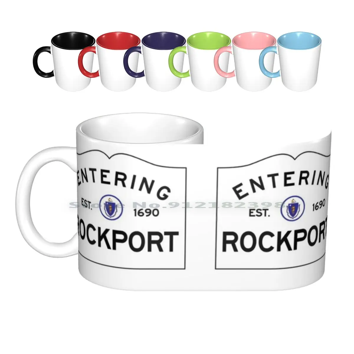 Entering Massachusetts - Commonwealth Of Massachusetts Road Sign Ceramic Mugs Coffee Cups Milk Tea Mug Massachusetts North Shore