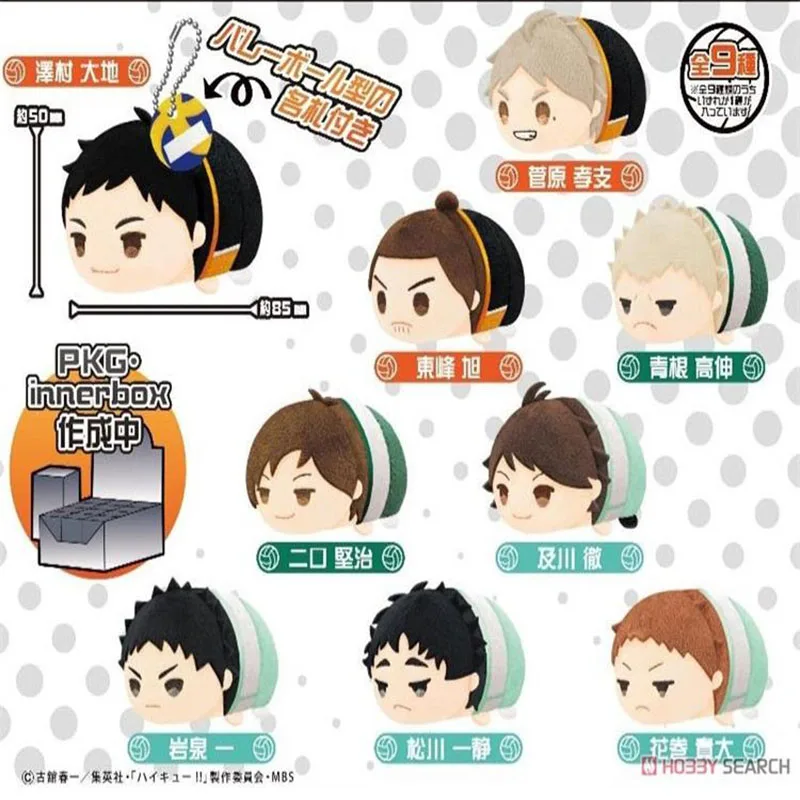 

Stuffed Haikyuu 8.5cm Plush Doll Toys For Children Mochi Mascot Iwaizumi Aoba Johsai Oikawa Cute Nishinoya Sugawara Pendant Gift
