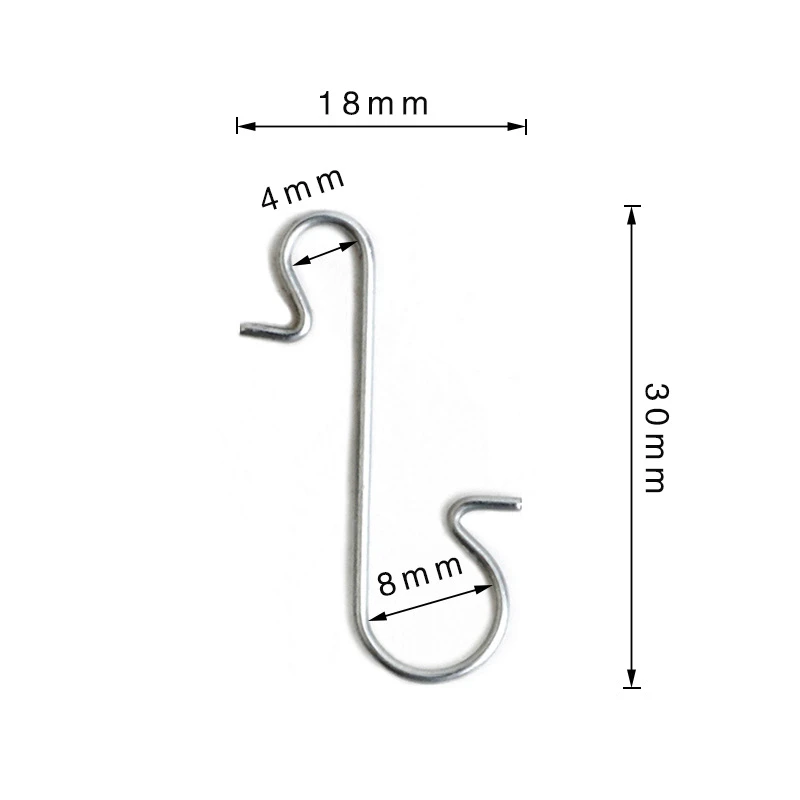 50Pcs Christmas Ornament Hooks Xmas Tree Decor Hanger Hook Stainless Steel S-Shaped Hook Birthday Party Supplies Home Accessory