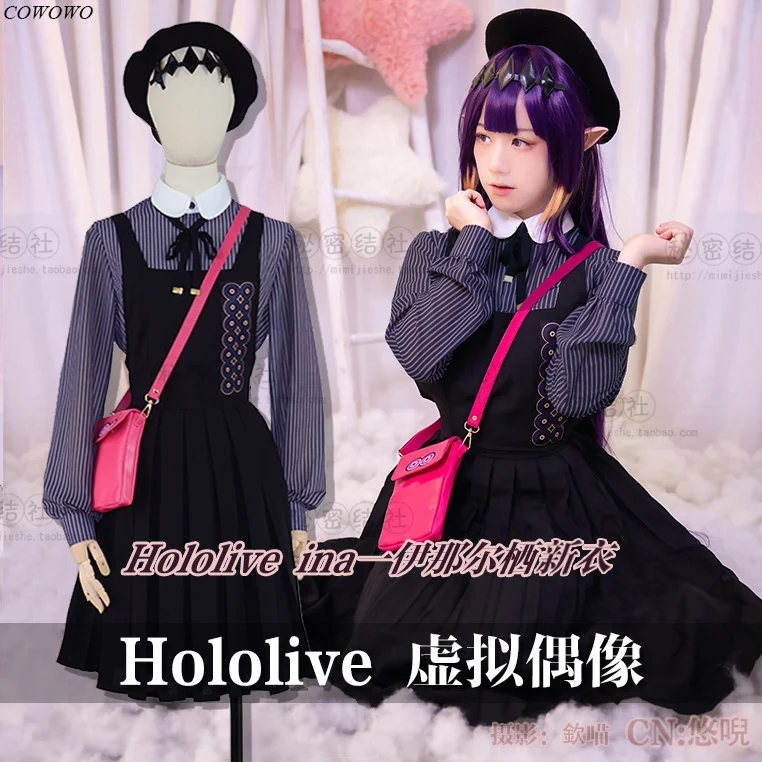 

Anime!Vtuber Hololive Ninomae Ina’nis Battle Suit Lovely Uniform Cosplay Costume Halloween Party Outfit Dailydress For Women NEW