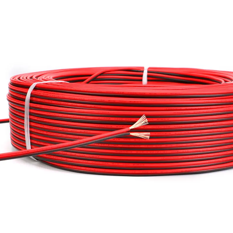 5 Meter Copper Rubber LED Wire PVC Cable Electrico Red Black 2Pin Insulated Extend Cord Car Audio Cable Speaker Wire Cable RVB