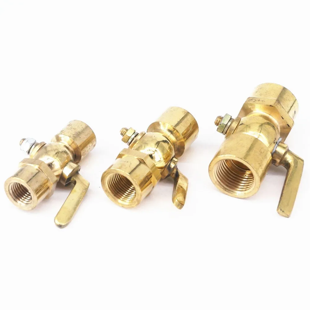 1/4 "3/8" 1/2 "BSP Innengewinde Messing Ablauf petcock Abschaltung Ventil Für Kraftstoff Gas Öl Luft – Detail 2