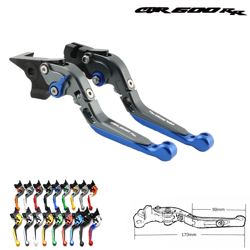 

For Honda CBR600RR 2003 2004 2005 2006 laser logo (CBR600RR) adjustable expandable motorcycle brake clutch lever multiple colors