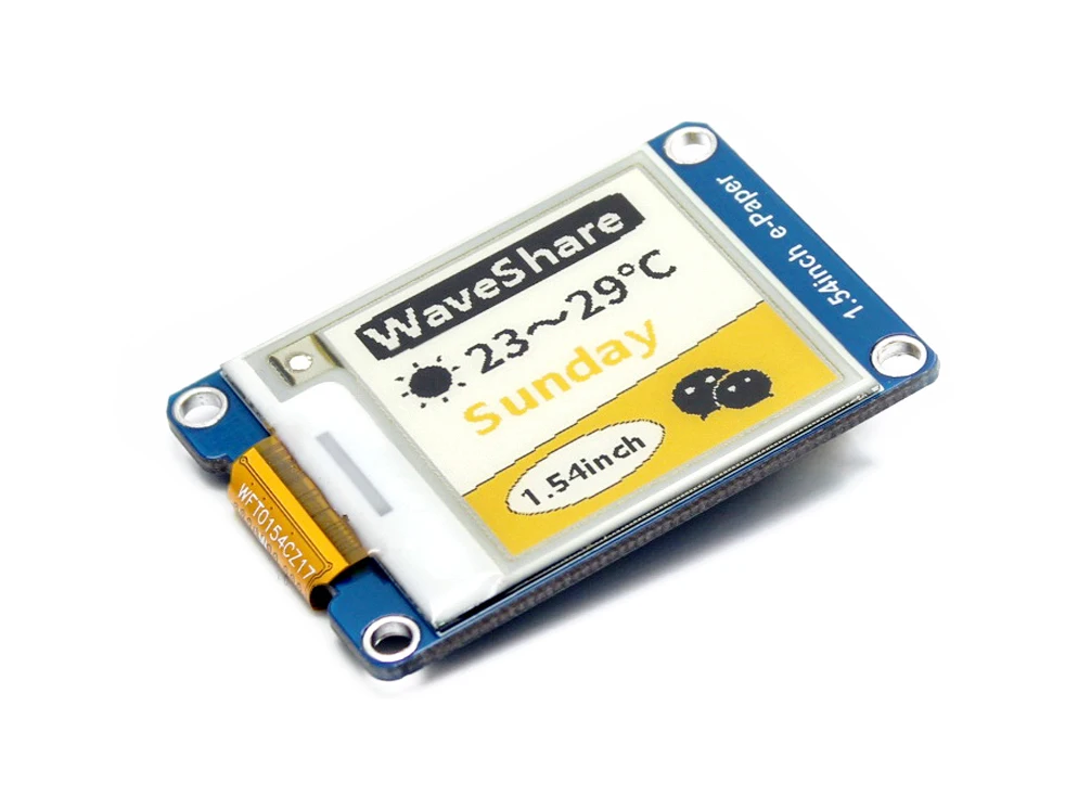 

RealQvol 152x152, 1.54inch E-Ink display module, yellow/black/white three-color, SPI interface