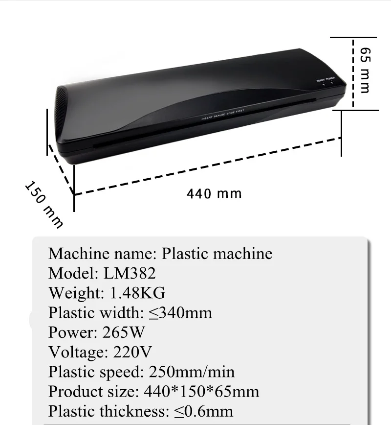 Laminador fotográfico lm382 a4/a3 sobre laminador, máquina de cola para escritório doméstico