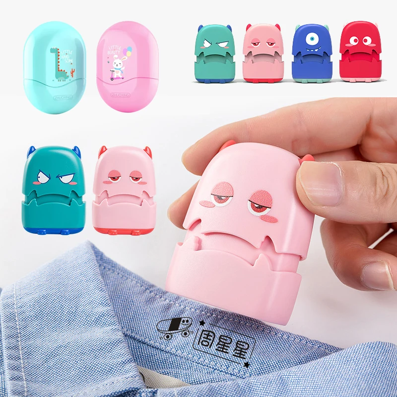 

Custom-Made Baby Name Stamp DIY For Children Name Seal Student Clothes Not Easy To Fade Security Name Cute Dinosaur Stamp