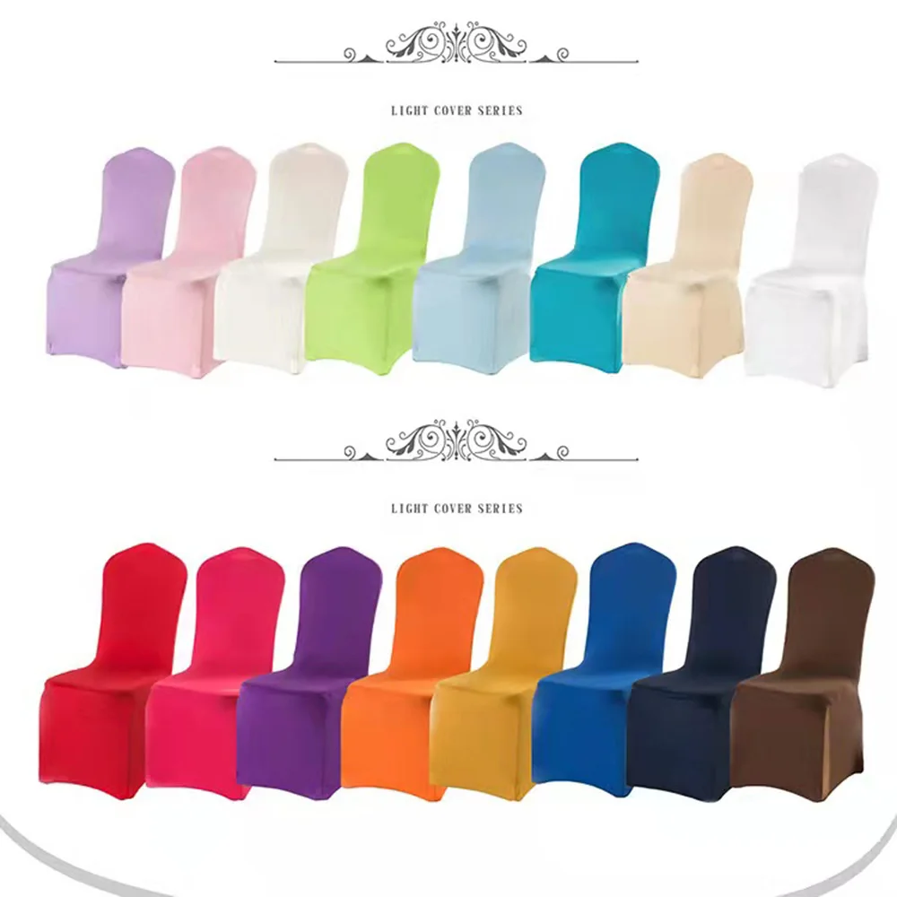 

Dining Chair Covers Spandex Slip Cover Stretch Modern Wedding Banquet Hotel Reataurant Chair Cover Party Seat Kitchen Covers