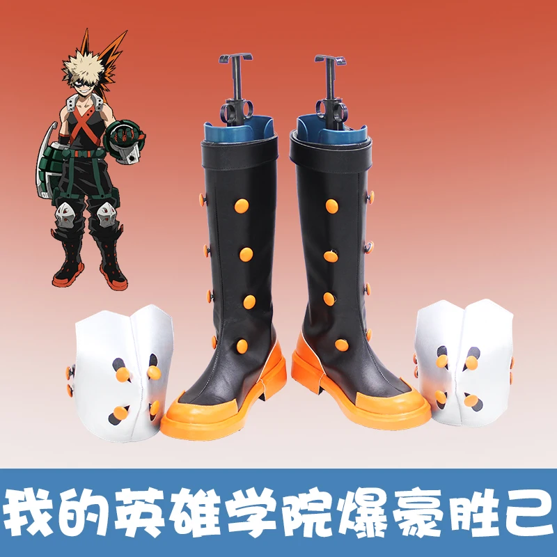 Game Boku no Hero Academia My Hero Academia Cosplay Katsuki Bakugo Cosplay Boots Shoes Halloween Cosplay Party Shoes Accessories