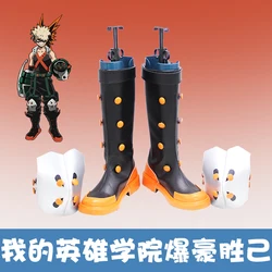 Game Boku no Hero Academia My Hero Academia Cosplay Katsuki Bakugo Cosplay Boots Shoes Halloween Cosplay Party Shoes Accessories