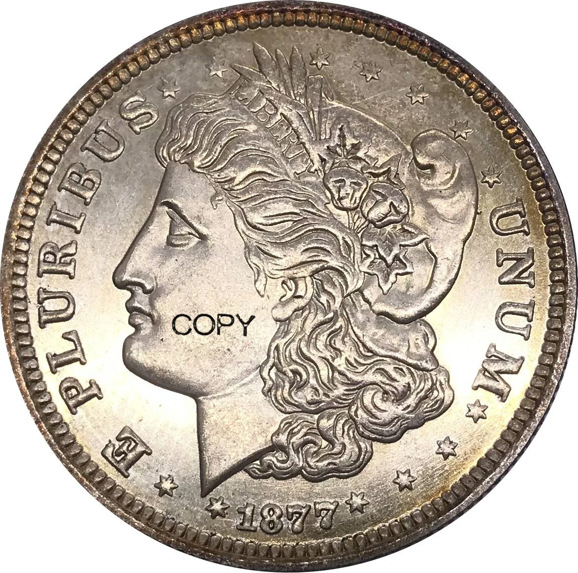 USA 1877 United States Of America Coin 50C Morgan Half Dollar Metal Cupronickel Plated Silver Souvenir Copy Coins