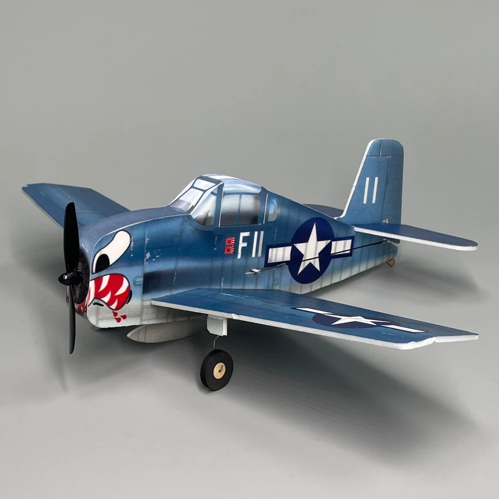 الحد الأدنى RC F6F Hellcat 4 قنوات مقاتلة 320 مم لعبة طائرة التحكم عن بعد