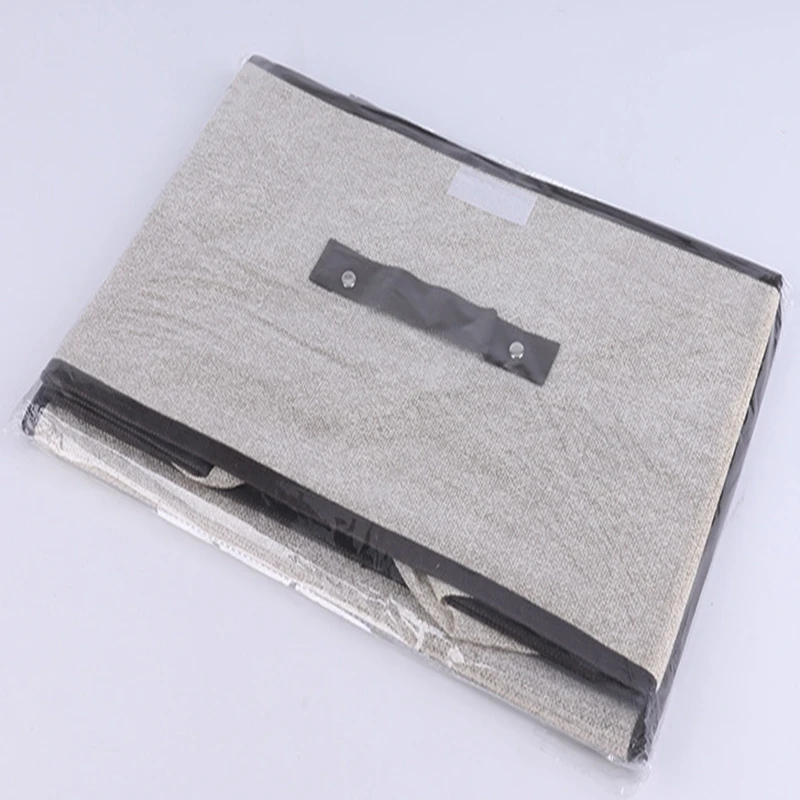2Pcs Big and small Storage Box Foldable Linen Cloth Storage Box