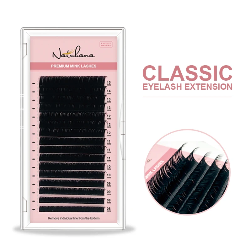 NATUHANA Fake False Lashes 5Cases/Lot 16rows 8~15mm Matt Eyelashes Synthetic Mink Eyelash Extension Natural Soft Makeup Cilios