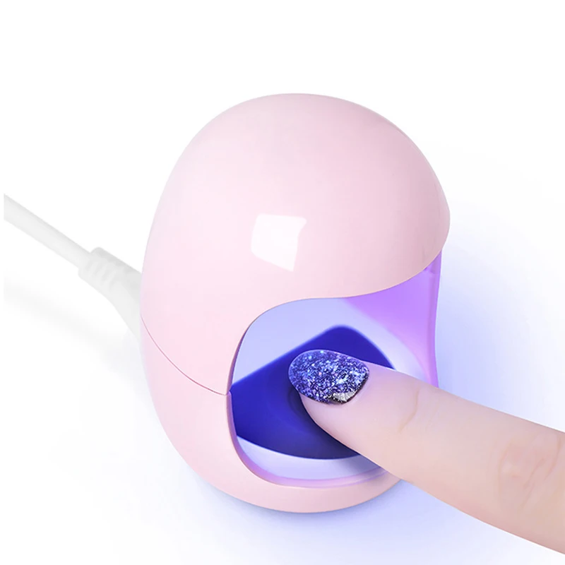 Mini lâmpada Eggshell prego, LED UV Light, portátil secador de unhas do bolso, unha extensão Gel polonês, lâmpada de cozimento, Manicure Art Tool, 3W