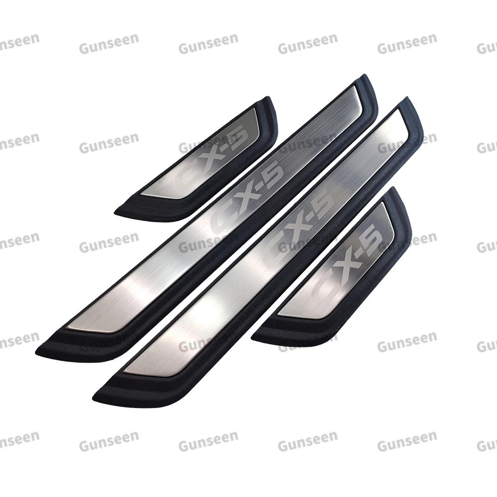 For Mazda CX-5 2020 CX 5 2019 CX5 2018 Door Sill Cover Pedal trim Auto Accessories Scuff strip Protector Car Sticker Styling