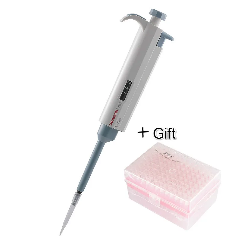 Mechanical Pipette-TopPette Single-channel Adjustable Volume Dragon lab Pipettor Pipet 0.5-10ul 2-10 ml Come With Sterile Tips