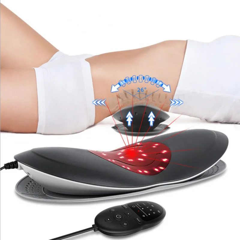 

Lumbar traction device Back Pain Relief Low Vibration Massage withBack Stretcher Infrared Heat