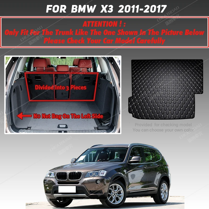 Car trunk mat for BMW X3 F25 2011 2012 2013 2014 2015 2016 2017 cargo liner carpet interior accessories cover