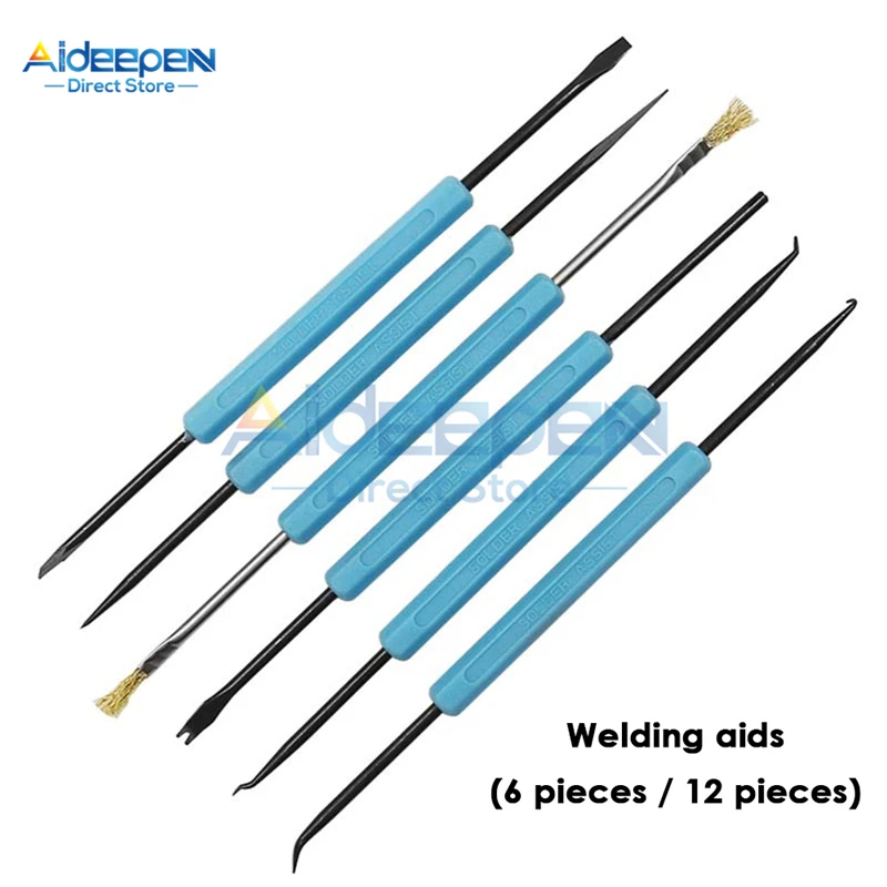 6Pcs Desoldering Aid Tool Circuit Board Soldering Welding Auxiliary Tools Assist Set Soldering Aid PCB Cleaning Kit Repair Tools