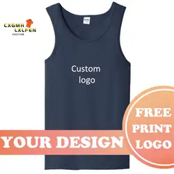 Logo custom 100% cotton quick-drying running vest training fitness vest gym men's sports suit sleeveless men's